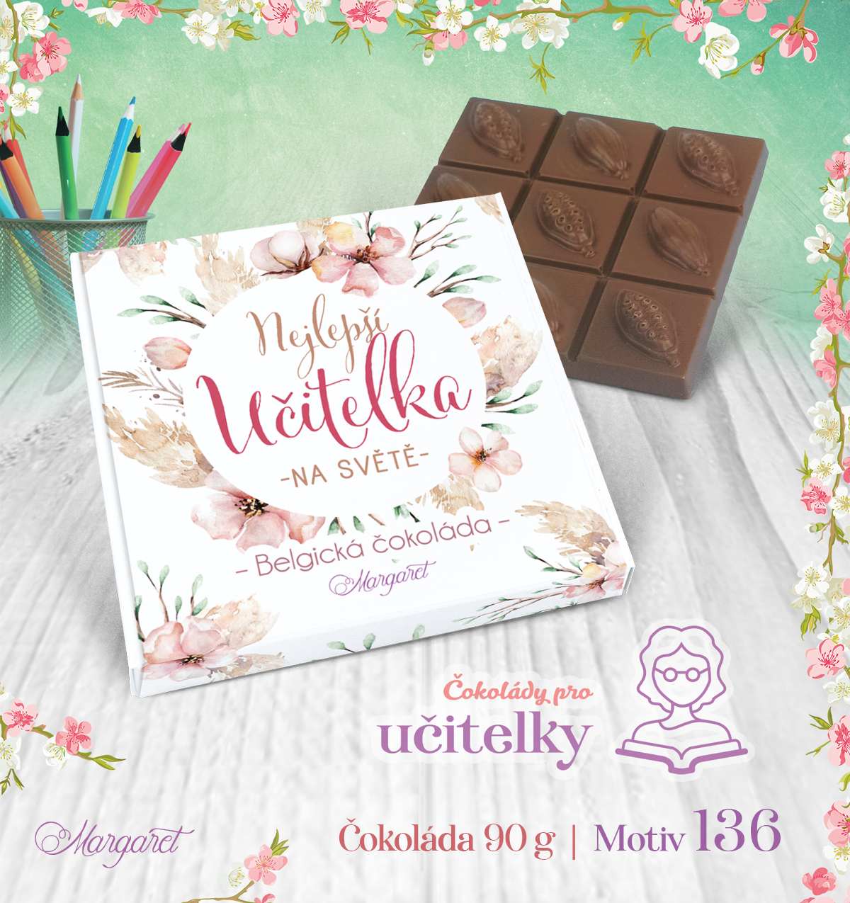 Belgická čokoláda 90 g | Motiv 136